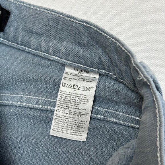 Banana Republic Womens Wide Leg Crop Jeans Size 27/4 Tall Blue Gray High Rise - Picture 4 of 9